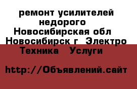 ремонт усилителей недорого - Новосибирская обл., Новосибирск г. Электро-Техника » Услуги   